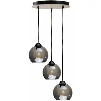 ManoMano Keter Lighting - 1341 Holz-Cluster-Pendel-Deckenleuchte Schwarz, 30cm, 3x E27 Angebot