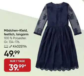 Galeria MANGUUN Mädchen-Kleid, festlich, langarm 100% Polyester. Gr. 134-176. Angebot