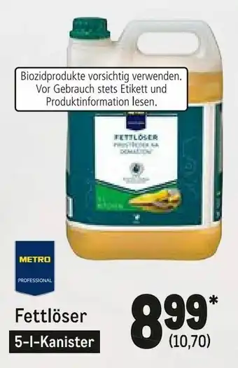 METRO Fettlöser 5L Angebot