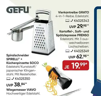 Galeria GEFU Kartoffel-, Saft- und Spätzlepresse PRENSO Angebot