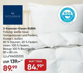 Galeria billerbeck 3-Kammer-Kissen RUBIN Angebot