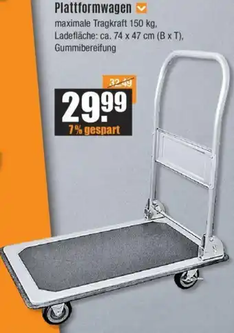 V Baumarkt Plattformwagen Angebot