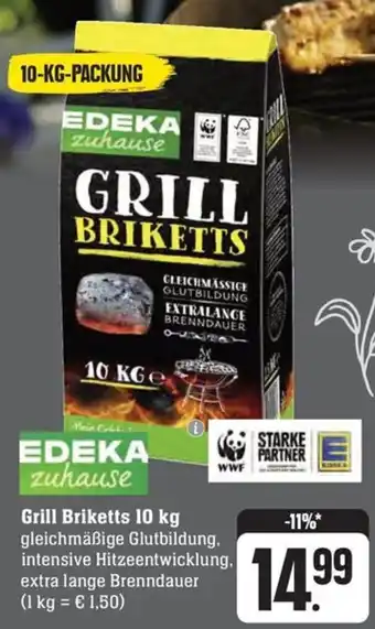 Schmidt's Märkte EDEKA zuhause Grill Briketts 10 kg Angebot