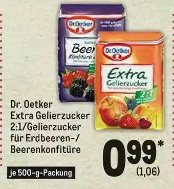 METRO Dr. Oetker Extra Gelierzucker 2:1- Gelierzucker Für Erdbeeren- Beerenkonfitüre Angebot