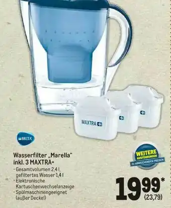 METRO Brita Wasserfilter „marella” Inkl. 3 Maxtra Angebot