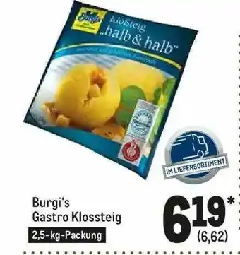 METRO Burgi's Gastro Klossteig Angebot