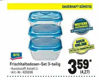 METRO Aro Frischhaltedosen-set 3-teilig Angebot