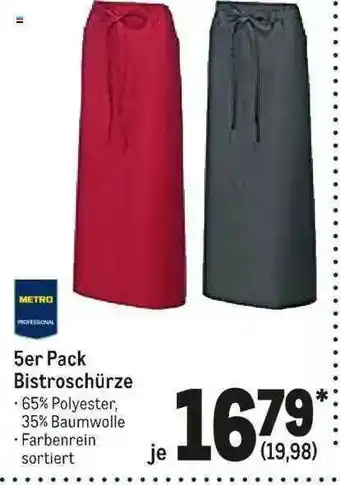 METRO 5er Pack Bistroschürze Angebot