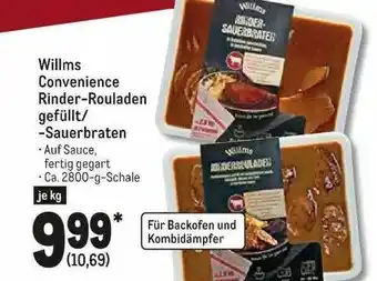 METRO Willms Convenience Rinder-rouladen Gefüllt-sauerbraten Angebot