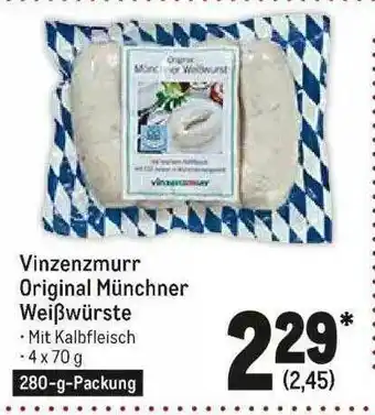 METRO Vinzenzmurr Original Münchner Weißwürste Angebot