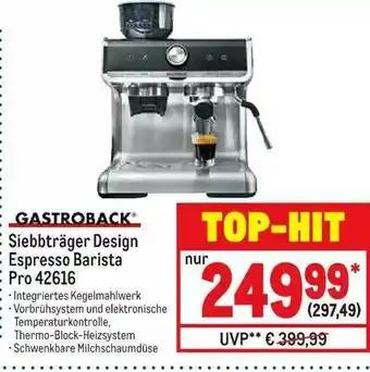 METRO Gastroback Siebbträger Design Espresso Barista Pro 42616 Angebot