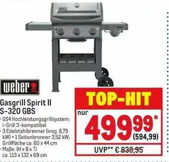 METRO Weber Gasgrill Spirit Ll S-320 GBS Angebot