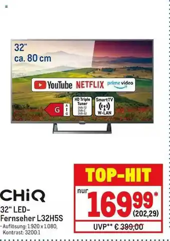 METRO Chiq 32” Led Fernseher L32H5S Angebot