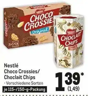 METRO Nestlé Choco Crossies- Choclait Chips Angebot