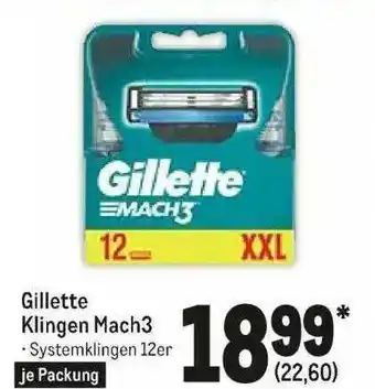 METRO Gilette Klingen Mach3 Angebot