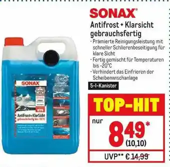 METRO Sonax Antifrost + Klarsicht Gebrauchsfertig Angebot