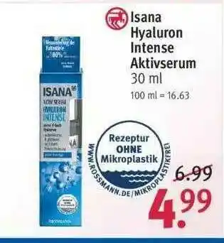 Rossmann Isana Hyaluron Intense Aktivserum Angebot