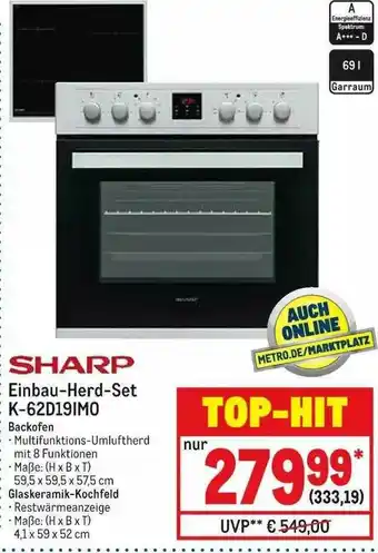 METRO Sharp Einbau-herd-set K-62d19im0 Angebot