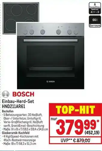 METRO Bosch Einbau-herd-set Hnd211ar61 Angebot