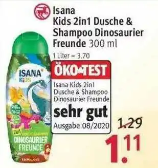 Rossmann Isana Kids 2in1 Dusche & Shampoo Dinosaurier Freunde Angebot