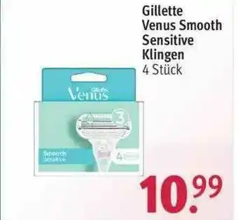 Rossmann Gillette Venus Smooth Sensitive Klingen Angebot