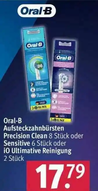 Rossmann Oral-b Aufsteckzahnbürsten Precision Clean Oder Sensitive Oder Io Ultimative Reinigung Angebot