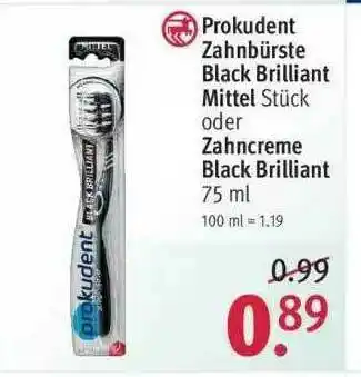 Rossmann Prokudent Zahnbürste Black Brilliant Mittel Oder Zahncreme Black Brilliant Angebot