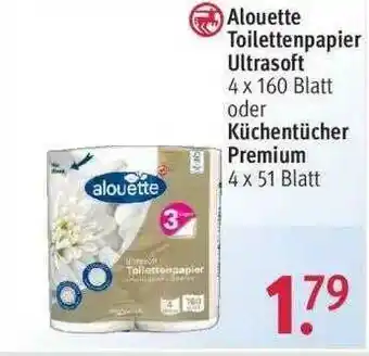 Rossmann Alouette Toilettenpapier Ultrasoft Oder Küchentücher Premium Angebot