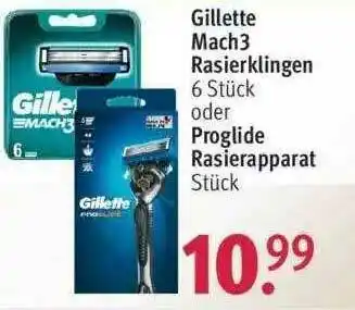 Rossmann Gillette Mach3 Rasierklingen Oder Proglide Rasierapparat Angebot