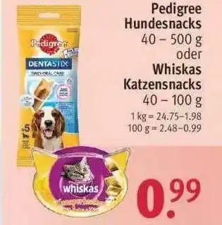 Rossmann Pedigree Hundesnacks Oder Whiskas Katzensnacks Angebot