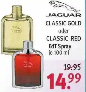 Rossmann Jaguar Classic Gold Oder Classic Red Edt Spray Angebot