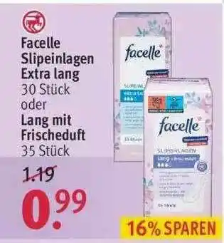 Rossmann Facelle Slipeinlagen Extra Lang Oder Lang Mit Frischeduft Angebot