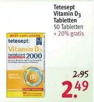 Rossmann Tetesept Vitamin D3 Tabletten Angebot