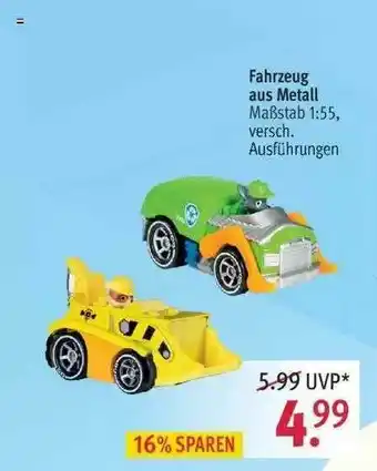 Rossmann Fahrzeug Aus Metall Angebot