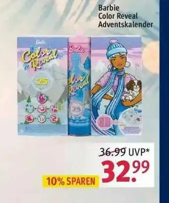 Rossmann Barbie Color Reveal Adventskalender Angebot