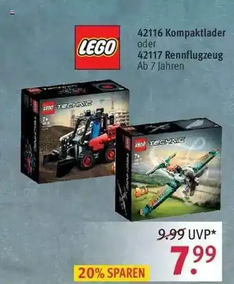 Rossmann Lego Kompaktlader Oder 42117 Rennflugzeug Angebot