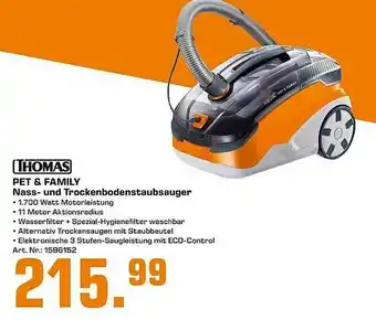 Saturn Thomas Pet & Family Nass-und Trockenbodenstaubsauger Angebot