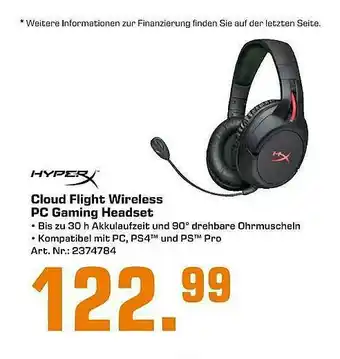 Saturn Hyper Cloud Flight Wireless Pc Gaming Headset Angebot