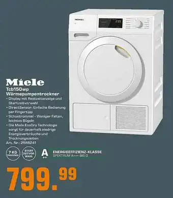 Saturn Miele Tcb150wp Wärmepumpentrockner Angebot