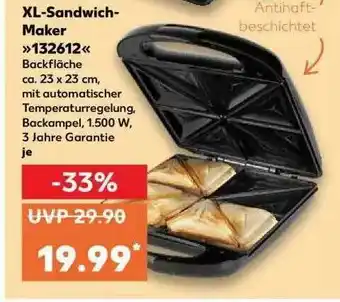 Kaufland Xl-sandwich-maker 132612 Angebot