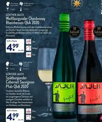 Aldi Nord Günther Jauch Weißburgunder Chardonnay Rheinhessen Qba 2020,günther Jauch Spätburgunder Cabernet Sauvignon Pfalz Qba 2020 Angebot