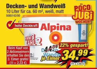 Poco Alpina decken- und wandweiß Angebot