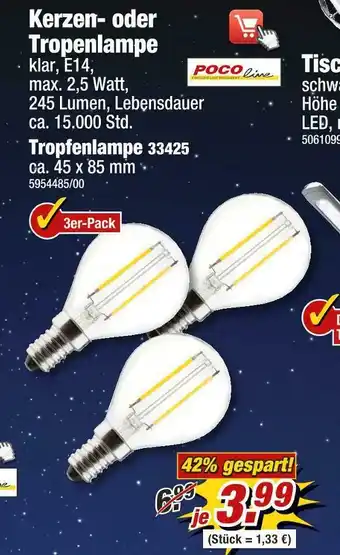 Poco Poco line kerzen-, tropenlampe oder tropfenlampe Angebot