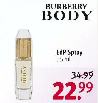 Rossmann Burberry body edp spray Angebot