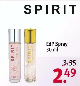 Rossmann Spirit edp spray Angebot