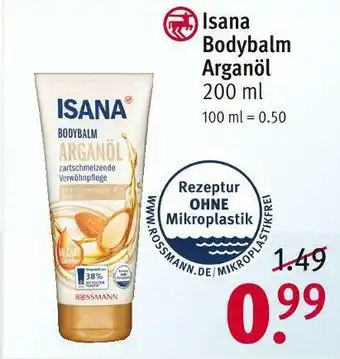 Rossmann Isana bodybalm arganöl Angebot