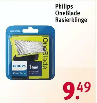 Rossmann Philips oneblade rasierklinge Angebot