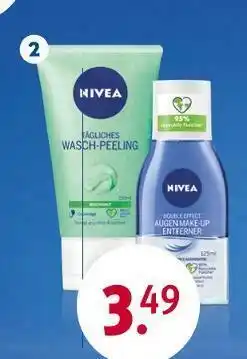 Rossmann Nivea tägliches wasch-peeling oder augen make-up entferner oder rosenwasser waschgel Angebot