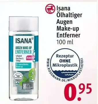 Rossmann Isana ölhaltiger augen make-up entferner Angebot