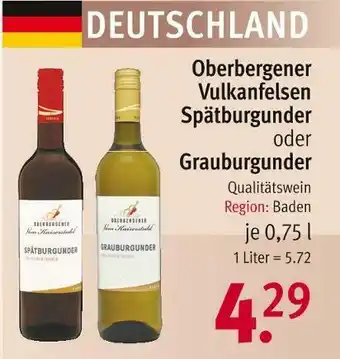 Rossmann Oberbergener vulkanfelsen rotwein oder weißwein Angebot